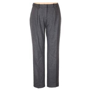 NELLIE PARTOW Wool Cashmere Pants 12 Straight Leg Trousers 33x29 Pleats Gray